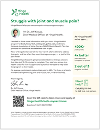 Hinge Health High Option Mailer - August 2024