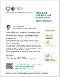 Hinge Health Medicare Mailer - August 2024