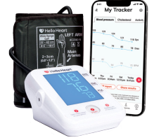 Image of Blood Pressure Monitor and Cell Phone
