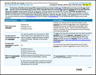 2026 PSHB High Option Summary of Benefits and Coverage (SBC)